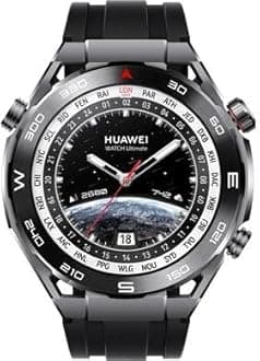 HUAWEI WATCH Ultimate Smartwatches for men, Zirconium-based Liquid Metal, ECG Analysis, Golf Watch, iOS & Android, Up to 14 Days Battery Life,Offline contour maps, 100-metre water resistance, Black