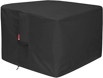 Fire Pit Cover Suqare-Waterproof 600D Heavy Duty Square Patio Fire Pit Table Cover Black (Square - 28"L x 28"W x 25"H)-Fits 24-28 inch Fire Pit Table Cover