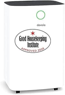 12L/day Low Energy Dehumidifier, Quiet & Energy Efficient (costs less than 5p per hour) Dehumidifiers for Home, Laundry Drying Dehumidifier, Dust Filter