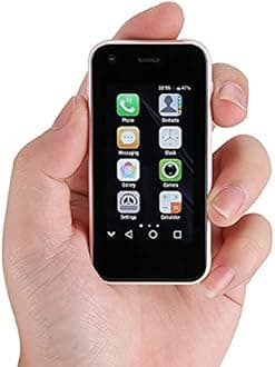 Unlocked Mini Smartphone, 2.5 Inch The World's Smallest Cell Phone 2+16GB Android 8.1 Smartphone Quad Core Small Phone (Pink)