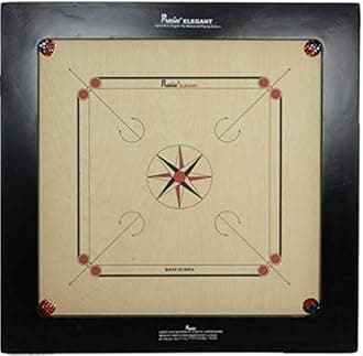 PRECISE Carrom Board Game Ply Wood With Coin, Striker & Powder Approved By Carrom Federation Of India & International Carrom Federation (Jumbo,28Mm), Baby