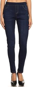Women's Stretch Pull-On Jeans Skinny Ripped Distressed Denim Jeggings Regular-Plus Size