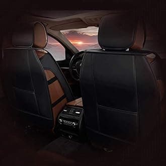 Jialuode Custom Car Seat Covers Fit for Cobalt 2004-2010 5-Seat Full Set All Weather PU Leather Front Rear Seat Protector with Waterproof Airbag Deluxe Edition Black Red