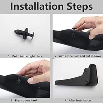 Black Car Mud Flaps Mudguard Fender Accessories for KIA EV6 2022+ (Model 1(NOT FIT GT-LINE))