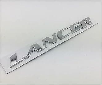 Car Emblems for Mitsubishi Lancer, Badge Decal Stickers Trim Logo Sign Sticker Hood Rear Trunk Side Door Window Emblem Styling Decoration Accessories, Vehicle Emblems,Silver