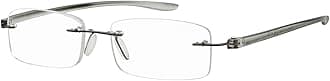 Eyekepper Small Lenes Rimless Reading Glasses Women - Frameless Reader Eyeglasses for Men Reading with Grey Arms +2.25
