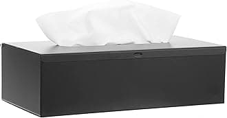 Stainless Steel Rectangular Tissue Box Cover Black