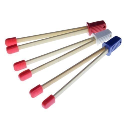 3 x Darkroom Print Tongs. Colour Coded Rubber Tips Bamboo.