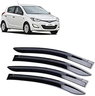 Premium Non-Breakable Car Window Door Visor/Rain Guard/Wind Deflector Compatible for (Hyundai i20 (2008-2013))