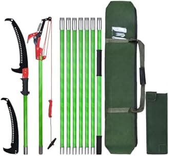 Sturdy Pole Saws for Tree Trimming 26 Feet, Long Tree Pruner with Hand Saw Blades and Scissors Set, Extendable Tree Trimmer Branch Cutter Garden Tools Manual Pruning Loppers for Sawing and Shearing
