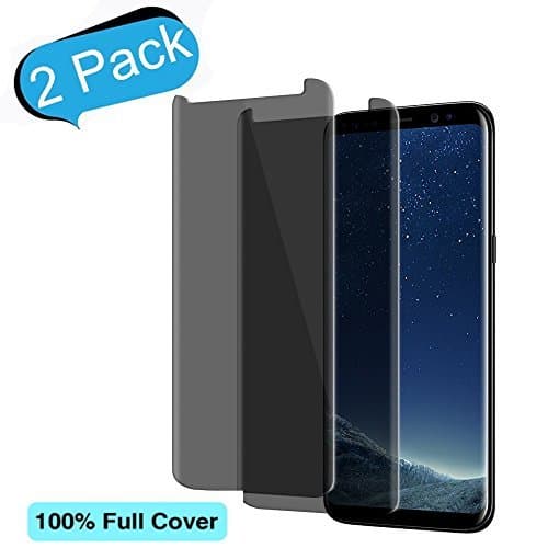 [2-Pack]Samsung Galaxy S8 Plus Privacy Tempered Glass Screen Protector Auideas[Case-Friendly] For Samsung Galaxy S8 Plus[Anti Peeping][9H Hardness][No Bubble][Anti Privacy]