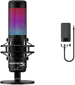 HyperX QuadCast S Standalone Microphone, Black, 4P5P7AA+HyperX Shield Microphone Pop Filter 6X256AA