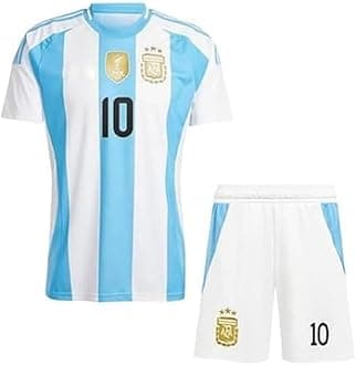 Sponsored Ad - Messi 10 Football Jersey Tshirt 2024 with Printed Shorts for (Men,Kids & Boys)