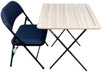 Exam Folding Table & Chair Set for work from home computer laptop study dining patio table chair Set