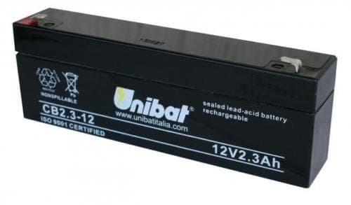 Rechargeable Unibat 12 V 2.3 AH