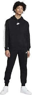 Nike Men's Sports Essentials Hooded Tracksuit Black Cod DM6838-010, black / white, XL