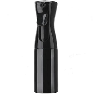 Hair Spray Bottle, 300ml Fine Continuous Mist Sprayer For Curly Hairstyling, Home Clean, Pets, Plants &Cleaning Skin Care (Black)