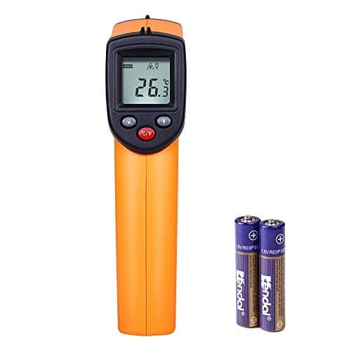 Lemsa LCD IR Digital Laser Infrared Thermometer Temperature Gun Non-contact Instant-read -58°f to 716°f (-50 ~ 380℃)
