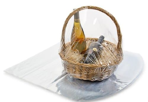 Cellophane Shrink Wrapper 20" x 18" for Gift Basket/Hamper (6 Bags) (Does NOT Include Basket or Hamper)
