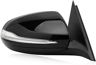 W205 Side Mirror for 2015-2021 Mercedes Benz C Class C180 C260 C300,Mercedes Passenger Side Door Mirror with Electrical Folding/Blind Spot/Heated/LED Turning Signal Light/Memory/Puddle Lights Black