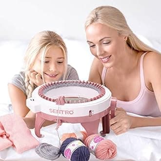 White Tiger Knit Sentro Knitting Machine, 48 Needles Knitting Machine with Row Counter, Smart Weaving Loom Knitting, Knitting Board Kit for Adults and Kids…,Other,