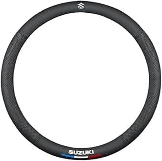 DAYULI Car Steering Wheel Cover for Suzuki Jimny 5 Doors 2023-2025, Anti-Slip Steering Wheel Protector Breathable Leather Car Interior Accessories,A