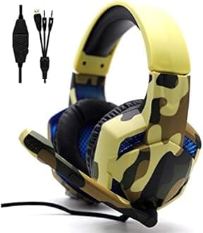 Komc G306 Gaming Headset with USB Microphone and LED