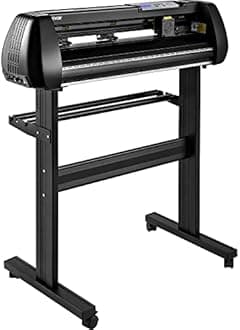 VEVOR Vinyl Cutter Machine, 34in Offline Bluetooth Cutting Plotter Machine, 400in/10m Steel Roller Shaft Adjustable Speed Force, SignMaster Software Tool DIY Craft Kit for Sign Making Windows & Mobile