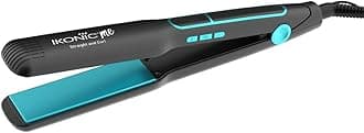 Ikonic 2 in 1 Straight n Curl Wide Hair Straightener (Wide - Black & Teal)