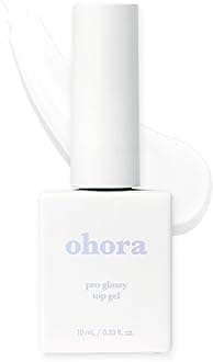 ohora Gel Nail Care (Pro Glossy Top Gel) - Corrects Nail Texture, Easy to Use & Easy to Remove for Semi Cured Nail Strip Application - Professional Salon-Quality for Healthy, Strong Nails