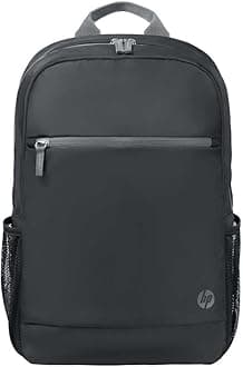 HP Backpack for Notebooks up to 15.6 inches, Multiple Internal and External Pockets, Padded Compartments and Compartments, Water Resistant, Comfortable and Durable, Created with Recycled Material,