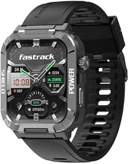 Fastrack Limitless Valor Smart Watch with 1.91" Ultra HD Display, Bluetooth Calling, SpO2, 100+ Sports Modes,Working Crown, Heart Rate & IP68 – Smartwatch for Man & Women Latest, 7-Day Battery (Black)