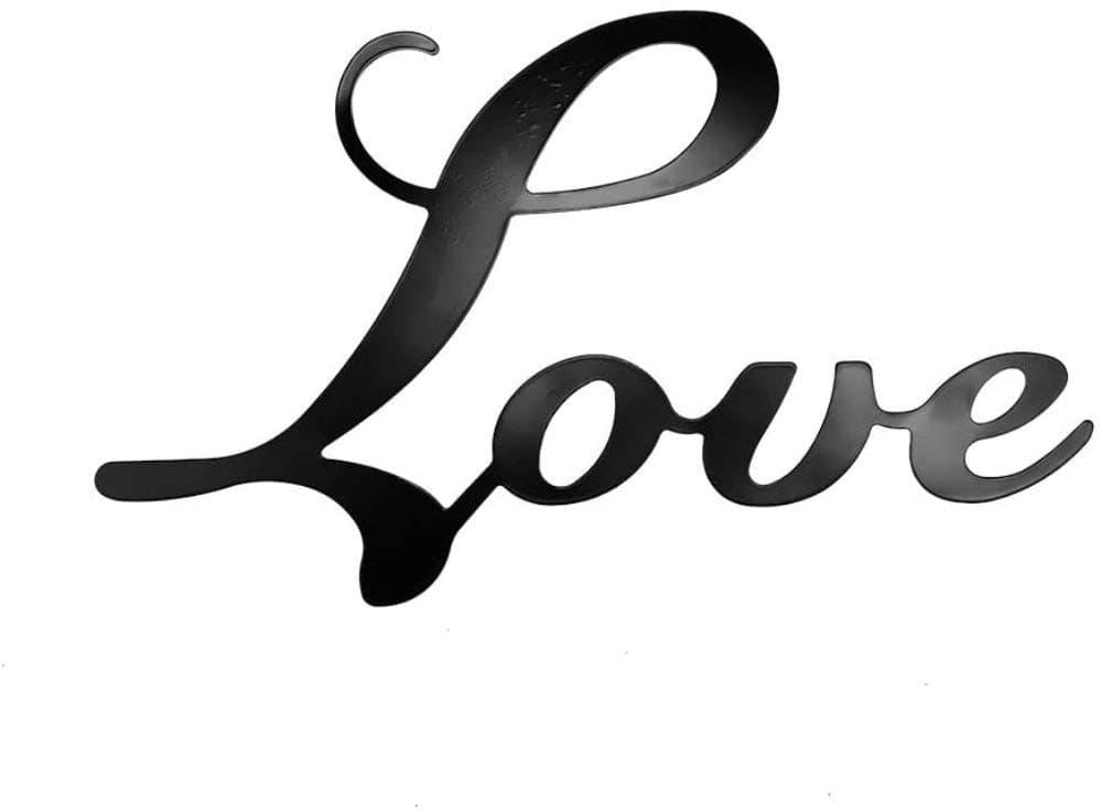 Small Love Black Metal Wall Word (Standard Version) (Standard Version)