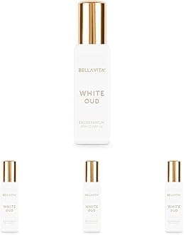 Bella Vita Luxury White Oud Unisex Eau De Liquid Perfume With Orange,Patchouli,Musk|Premium, Long Lasting Oud & Fruity Fragrance For Unisex, 20Ml (Pack Of 4)