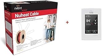 NuHeat nVent Floor Radiant Heat Cable N2C020, 240 V, 20 sq. ft.+ Home Programmable Thermostat AC0056