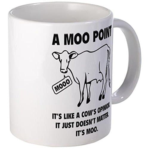 11 ounce Mug - A Moo Point Mug - S White "