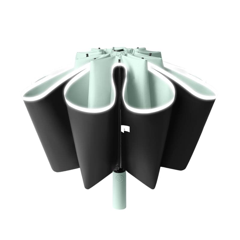 erised's bifrostTravel Folding Inverted Reverse Umbrella Compact Windproof/Waterproof Auto Open/Close,10 * 2 Ribs Portable Golf Parasol,Outdoor Rain/Sun/99 UV Protection/UPF 50 UV Blocker, Green
