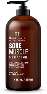 Sore Muscle Massage Oil with Arnica Montana Extract and Essential Oils,8fl. oz