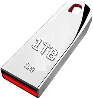 USB 3.0 Flash Drives High Speed Metal Pendrive 2TB,1TB 512GB Portable USB Drive Waterproof Memory Usb Flash Disk (Silver, 1TB)