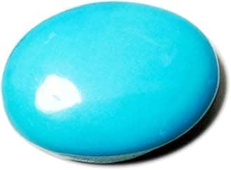 SVGAJIndia Mines Firoza Stone Original Certified 5 Ratti to 21.50 Ratti with Lab Report & Guarantee Certificate Natural Turquoise Stone A++ Quality for Astrology Benefits for Men & Women | SVGAJ