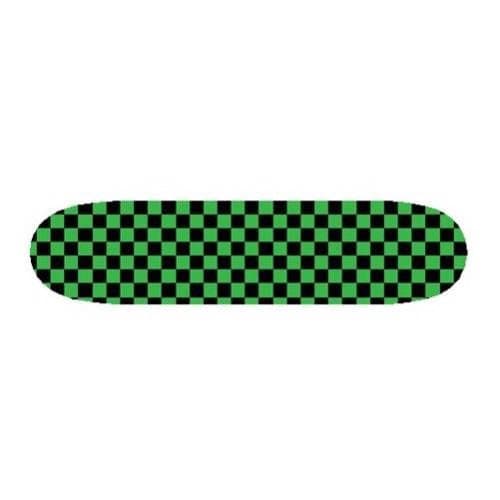 Skateboard Decks Checkered Black Green Deck 7.5