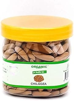 Organic Cart Natural Chilgoza with Shell - Pine Nuts/Magaz 250 Grams Pack Fresh Crop