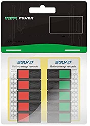 10pcs Battery Power Display Indicator Slider Marker with Record Sticker for Rechargeable LiPo LiHV Li-ion Battery for Hobby Rc Car Boat Airplane Racing Drone FPV