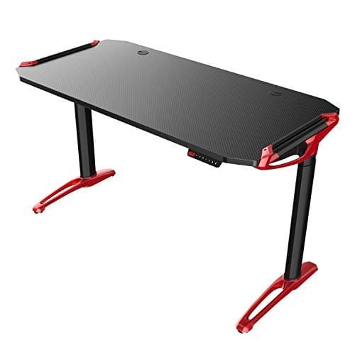 EUREKA ERGONOMIC E1 Racer Gaming Desk, Electric Height Adjustable, Viper Red