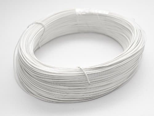 Firstcom Twist Ties Cable Binder Roll 820 Feet (250m) Black Reusable Steel Wire Plastic Coating (White)