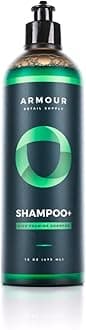 Armour Detail Supply Shampoo+ High-Foaming pH Neutral Shampoo, Professional Automotive Cleaning, Compatible with Foam Cannons or Bucket Washes - 16oz Bottle