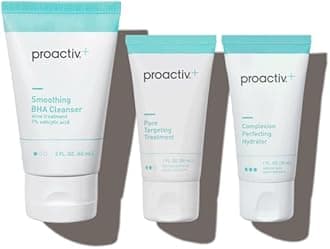 Proactiv+ 3 Step Advanced Skincare Acne Treatment – Salicylic Acid Face Wash, Benzoyl Peroxide Pore Minimizing Treatment, and Salicylic Acid Hydrating Moisturizer - 30 Day Complete Acne Skin Care Kit