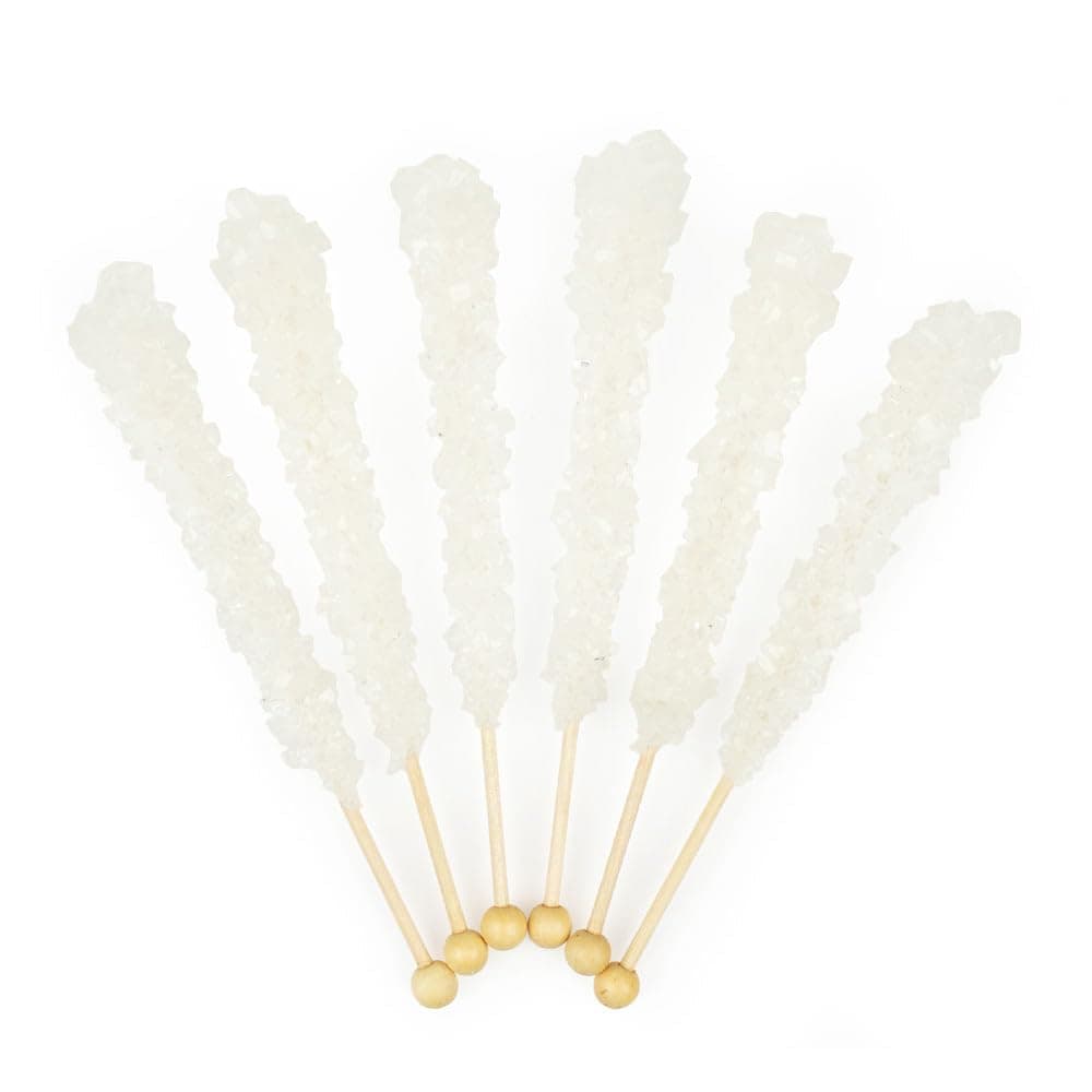 Plain Rock Candy on a Stick White 36pc tub
