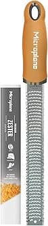 Premium Zester Grater in Mustard | Lemon Zester tool, Hard Cheese & Vegetable Grater | For Citrus, Parmesan Cheese, Garlic, Ginger, Nutmeg | Fine Stainless Steel Blade, Made in USA