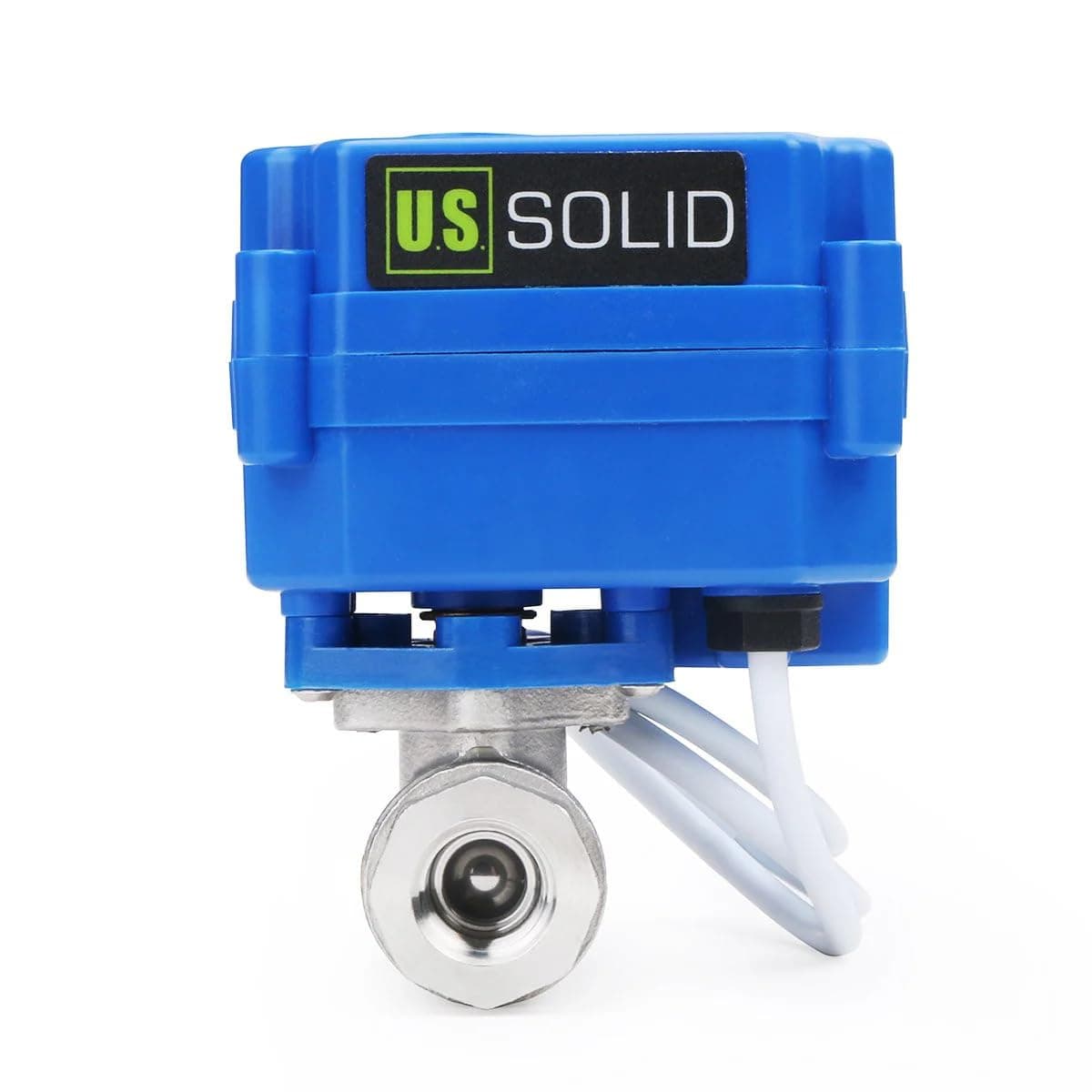 U.S. Solid Motorized Ball Valve- 1/4" NSF Certified 304SS Ball Valve with Full Port, 9-24V AC/DC and 2 Wire Auto Return Setup
